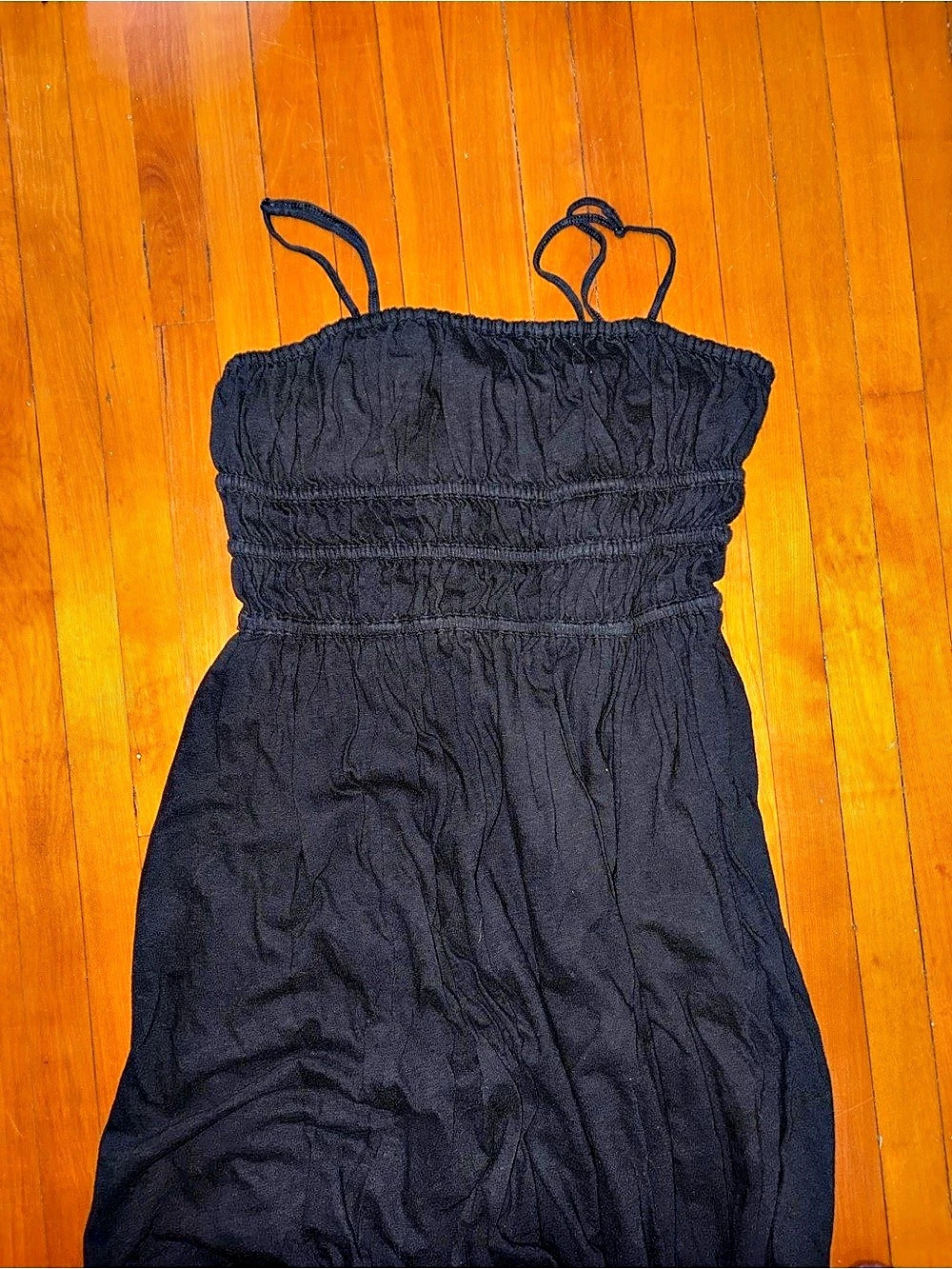 American Eagle sun chaser knit smocked bodice midi dress